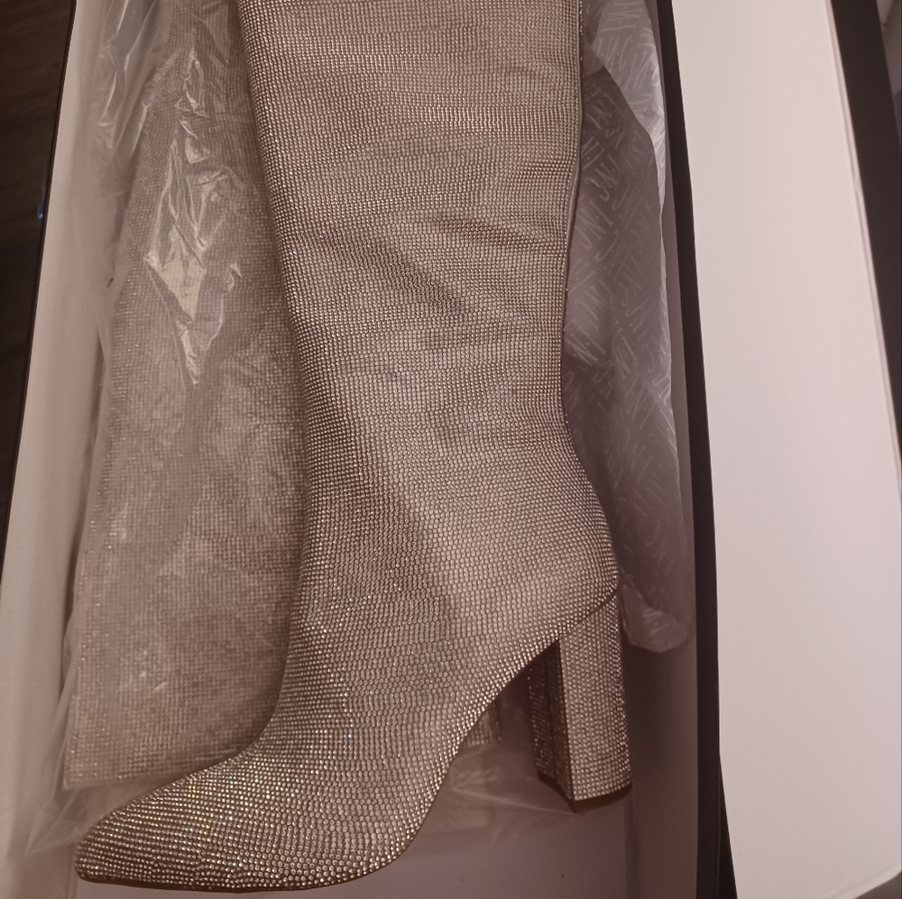INC International Concepts Silver Heeled Boots